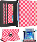 Kidcube for iPad 9th/8th/7th Generation Case 10.2 Inch - for Women Girls Cute Rotating Stand Folio Cover with Pencil Holder & Card Slot Girly Plaid Unique Design Teens for iPad 9th/8th/7th Gen Cases