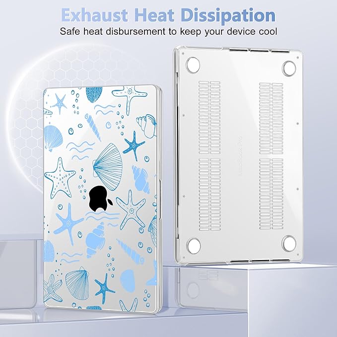 May Chen for 2026 MacBook Pro 14-inch M5 M4 M3 M2 M1 Pro/Max Chip, Release 2026 2025-2021, Model A3427 A3426 A3434 A3112 A3401 A3185, Plastic Hard Shell with Keyboard Cover, Sea Star