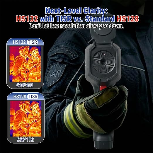 Thermal Imaging Camera, 256×192 IR Resolution with 2MP Visual Camera, 3.5" 640×480 IPS, WiFi, -4°F to 1022°F, ≤35mK for HVAC Electrical Inspection