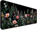 Pretty Wildflower Gaming Desk Mat, Computer Keyboard Large Extended Flowers Mouse Pad for Office and Home, 31.5×11.8 Inches, XL