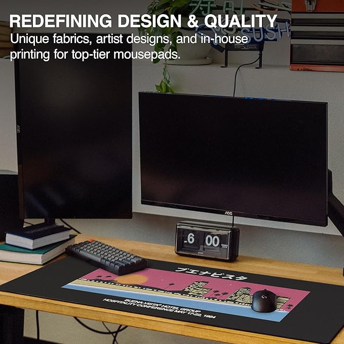 MPCO. Original Large Gaming Desk Mat – 36" x 17" Aeroglyde OZGMX Buenavista Full Desk Mouse Pad for Smooth Precision – Non-Slip, Washable Extra-Large PC Mouse Pad for Gaming Sessions