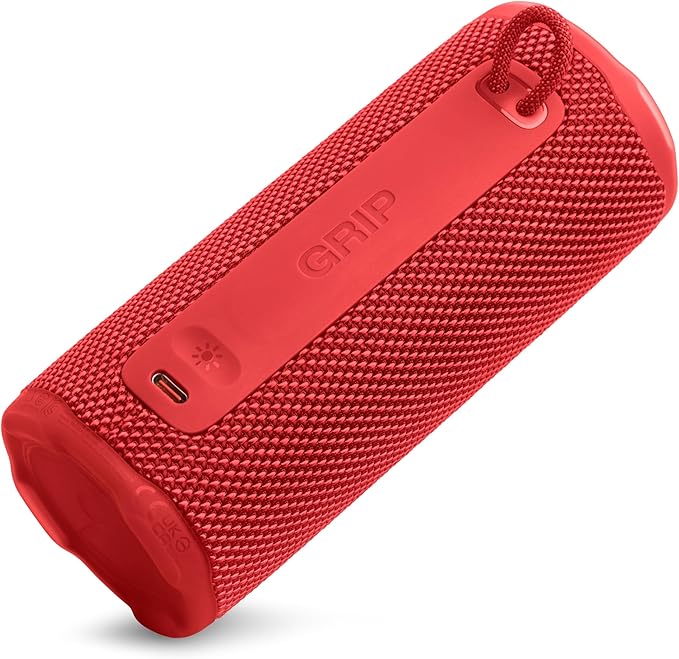 JBL Grip - Compact Bluetooth Speaker with Bold JBL Pro Sound and Ambient Light, up to 14 Hours of Playtime, Water, Dust and Drop-Proof (IP68), & Multi-Speaker Connection with Auracast™ (Red)
