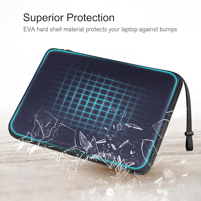 FINPAC Hard Laptop Sleeve Case for MacBook Neo A18 Pro, 13 inch MacBook Air 2026 M5/M4/M3/M2/M1, 14 inch MacBook Pro 2026 M5/M4/M3/M2 Pro/Max, Waterproof Case for Dell, Surface Laptop, Acer, Deep Blue