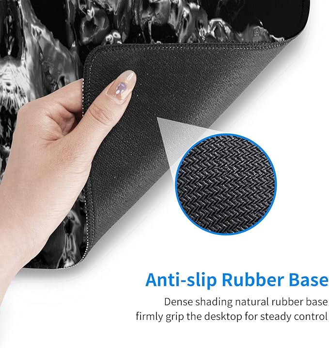 Skull Mouse Pad XL Large Mousepad Non Slip Rubber Base Desk Mat for Laptop Computer Gaming 31.5" X 12"