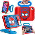 Kids Case for iPad mini 7 (A17 Pro) 2024 / iPad mini 6 2021, Child Friendly Case with Adjustable Portrait/Landscape Stand,Heavy Duty Cover with Screen Protector for iPad mini 7/6 8.3 inch(Redblue)