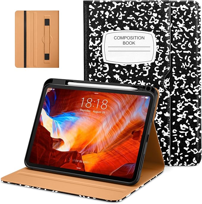 DTTO for iPad Pro 11 inch Case (M5/M4) 2025/2024, Premium Leather Business Folio Stand Cover with Pencil Holder - Auto Wake/Sleep and Multiple Viewing Angles, Book