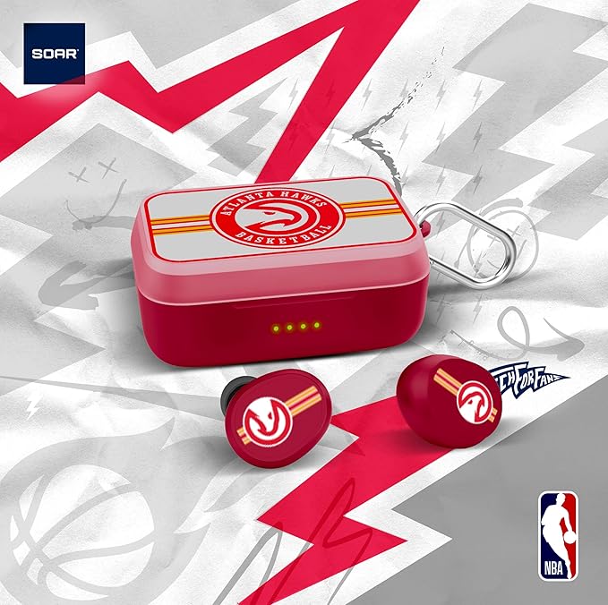 SOAR NBA Wireless Sport Earbuds: Comfortable Fit & Convenient Charging