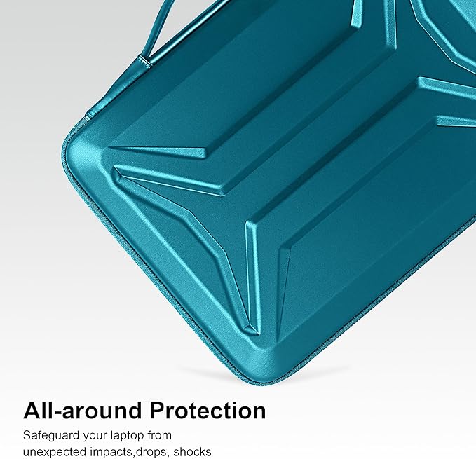 DOMISO 15.6-16 Inch Laptop Hard Case, Waterproof Shockproof Hard Shell Laptop Sleeve Protective Computer Bag for Macbook Pro/Lenovo IdeaPad/HP ENVY/Dell XPS, Teal