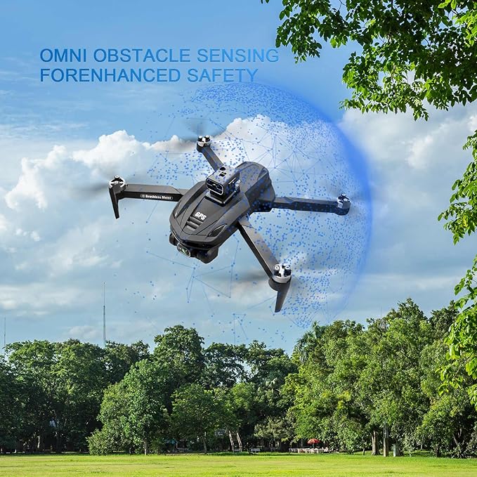 V168 4K UHD Drone with GPS Return, 90° Adjustable Camera, 5G HD Transmission, 30 Min Flight, 3000M Range, Obstacle Avoidance, Brushless Motor, Follow Me & Waypoint Fly