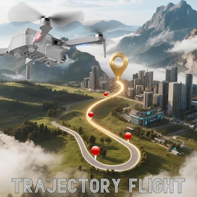 4DF8 GPS Drone with 4K HD Camera, White, 5GHz FPV Transmission, 4.5" LCD Screen on Controller,60 Min Flight Time, Brushless Motor, for Beginners,32GB memory card