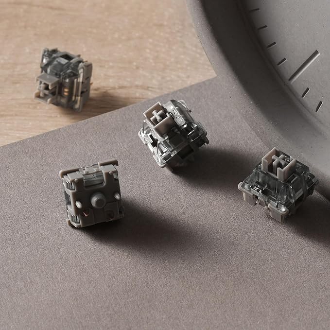 Akko V3 Silver Pro Keyboard Switch with Dustproof Stem for Mechanical Gaming Keyboard, 5-Pin Linear Pre-Lubed Switches (45pcs)