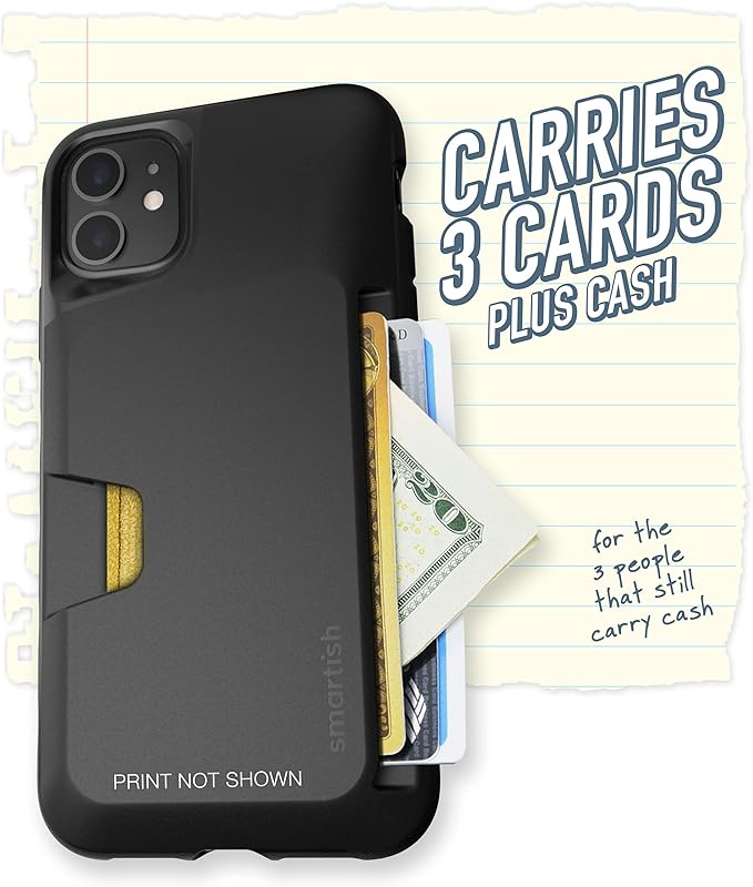Smartish® iPhone 11 Wallet Case - Wallet Slayer Vol. 1 [Slim + Protective] Credit Card Holder - Drop Tested Hidden Credit Card Slot Cover for Apple iPhone 11 - Custom Prints
