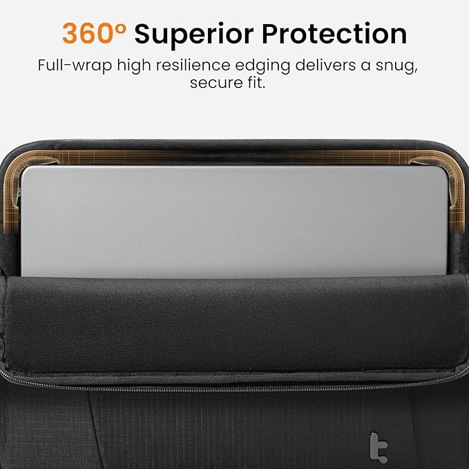 tomtoc Slim & 360° Protective Laptop Sleeve for 16-inch New MacBook Pro M5 Pro/Max A3428 A3429 (2026), M4/M3/M2/M1 A3403 A3186 A2991 A2780, Water-Resistant Case Bag with CornerArmor, Fits Dell XPS 16