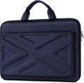MOSISO 15.6-16 inch Laptop Hard Case, 15 inch Shockproof Waterproof Laptop Case Hard Shell Compatible with MacBook HP Dell, Carrying Sleeve Computer Bag with Sturdy Handle&Front Pocket&Belt, Navy Blue