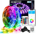 DAYBETTER Led Strip Lights Smart with App Control Remote, 2835 RGB for Bedroom, Music Sync Color Changing for Room Party 200 ft (2 Rolls of 100 ft)