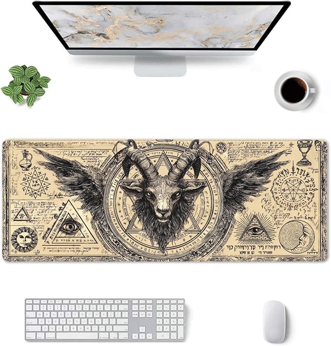 Skull Mouse Pad Extended Large Gaming Mouse Pad XL Stitched Edges for Gamer Home Office 31.5 X 11.8 Inch