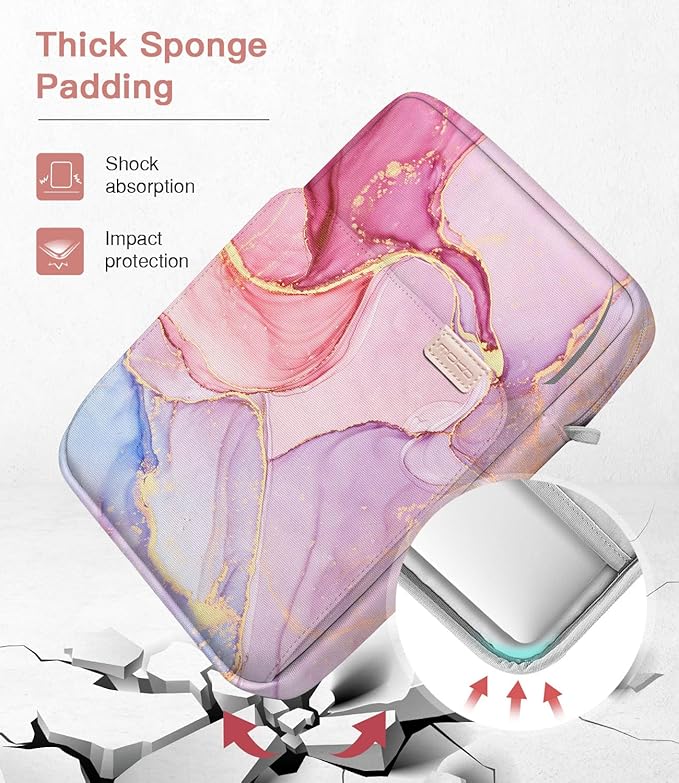 MoKo 13.3-14 Inch Laptop Sleeve Bag Fits Mac Neo 13-inch A18 Pro, Mac Pro 13.3" M2 2022/M5/M5 Pro/M5 Max 14.2" 2026, Mac Air 13.6" M5 2026, Handle Carrying Case with Shoulder Strap, Cloudy Pink