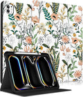 Uppuppy for iPad Pro 13 Inch Case 2024 - Women Girls Cute Folio Smart Cover with Pencil Holder Flower Floral Girly Pretty Kawaii Kids Unique for iPad Pro M4 13 Inch Cases A2925 A2926 A3007