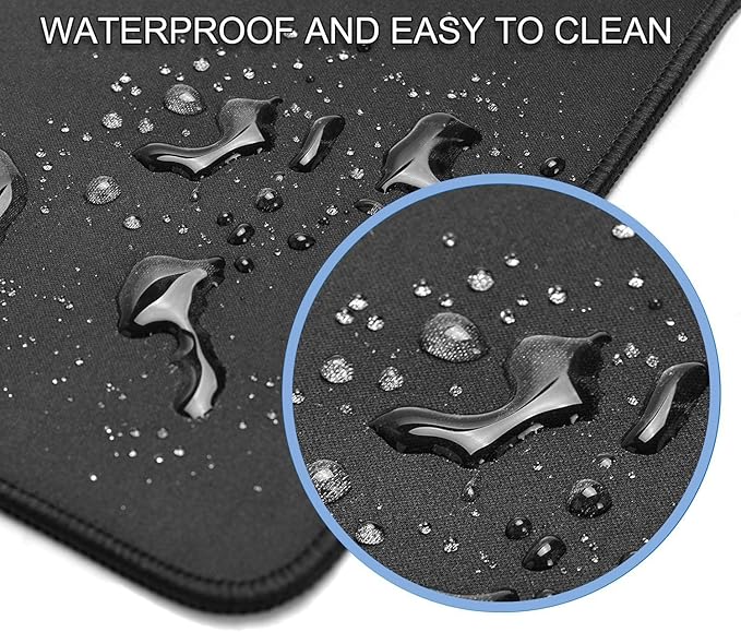 Large Gaming Mouse Pad, XXL Extended Computer Keyboard Mouse Mat with Stitched Edges, 31.5" x 15.7" Non-Slip Waterproof Rubber Base Office Big Long Mousepad for Work, Game, Office, Home, Black