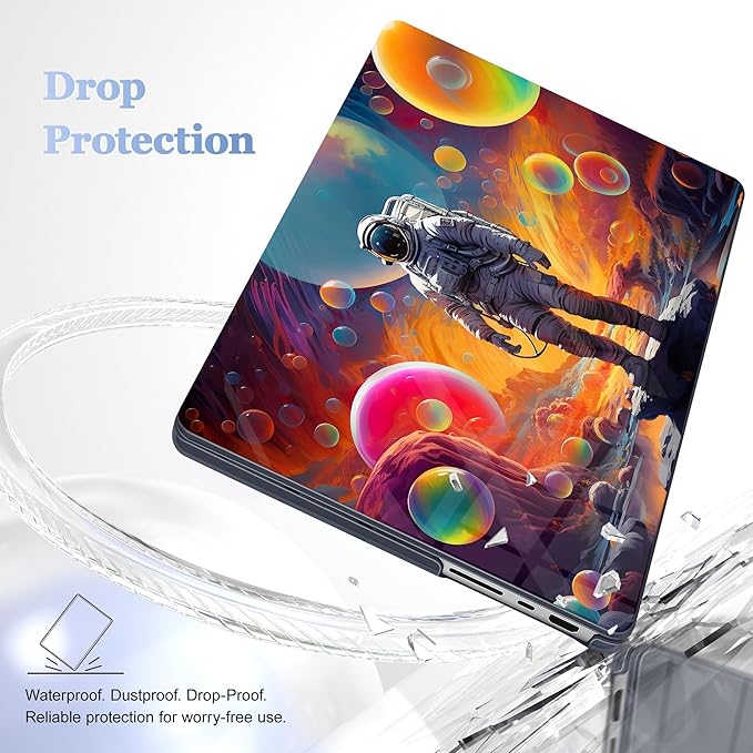 May Chen for 2026 MacBook Pro 14-inch M5 M4 M3 M2 M1 Pro/Max Chip, Release 2026 2025-2021, Model A3427 A3426 A3434 A3112 A3401 A3185, Plastic Hard Shell with Keyboard Cover, Astronaut