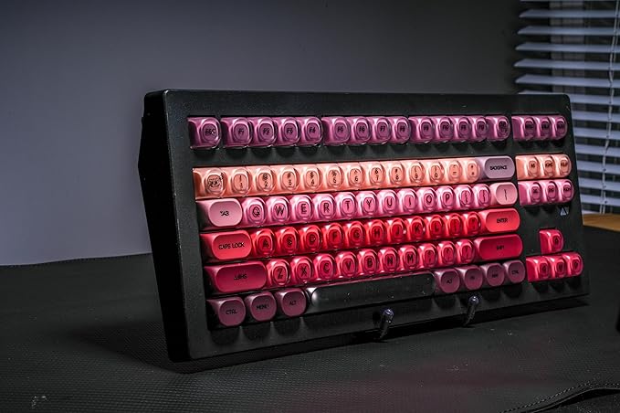 ZORNHER CG870 Lipstick Mechanical Keyboard,TKL Pink Gaming Keyboard,Foundation Creamy Thocky Keyboard,Creamy Sounding Switches,Cute Kawaii Girly Jelly Keycaps