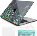DONGKE Case for MacBook Pro 14 Inch (2026-2021 Release, M5 M4 M3 M2 M1 Pro/Max Chip), Plastic Slim Hard Shell Protective Cover with Keyboard Cover & Screen Protector, Garden Florals