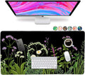 French KOKO Desk Mat, Large Desk Pad Large Mouse Pad Cute Desk Accessories Home Office Essentials Floral Desk Mat Desk Pad Mat for Keyboard Mouse Desk Pads On Top of Desks Computer Women Girls