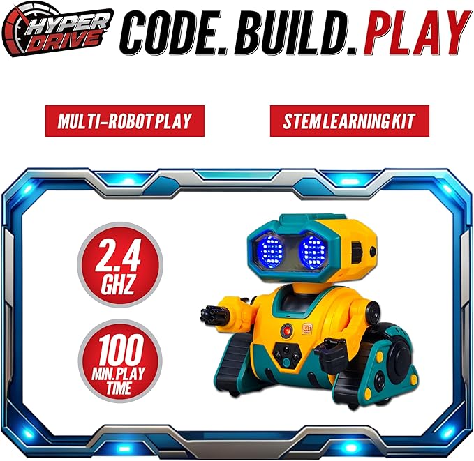 Hyper Drive Smart-Bot Coding Robot Kit for Kids – STEM Robotics Toy with Easy Programming for Beginners – Build, Code & Play Educational Robot