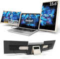 Laptop Screen Extender, 15.6'' 1080P FHD Laptop Monitor Extender with 235°Rotation Detachable Dual Monitor, Plug & Play, Triple Screen for 13"-17.3" Laptops Compatible with Mac/Wins/Android/Dex