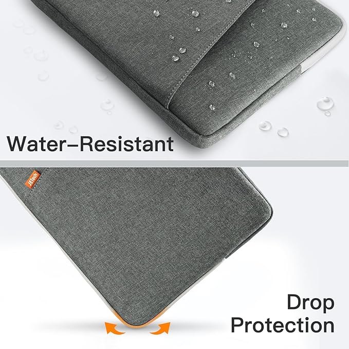 JETech Laptop Sleeve for 13-14Inch MacBook Neo (A18 Pro), MacBook Air/Pro (M1-M5) 2020-2026, 13-13.6 Inch Notebook, Waterproof Shock Resistant Bag Case with Accessory Pocket (Grey)