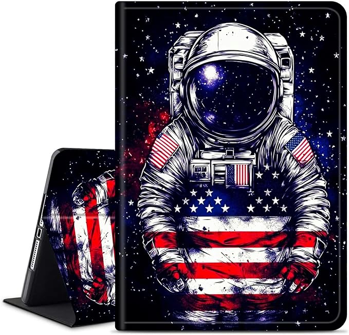 for Amazon Kindle Fire Max 11 (13th Generation, 2023 Release) 11" Tablet Case, Slim Kickstand Stand Leather Smart Cover with Auto Wake/Sleep, National Flag Astronaut