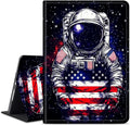 for Amazon Kindle Fire Max 11 (13th Generation, 2023 Release) 11" Tablet Case, Slim Kickstand Stand Leather Smart Cover with Auto Wake/Sleep, National Flag Astronaut