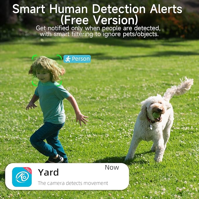 5G/2.4G WiFi Security Camera Outdoor Wireless, 2K Outdoor Wireless Cameras for Home Security with AI Detection, Siren, Color Night Vision, IP66 Waterproof, 2-Way Audio, Works Alexa& W1 1PC W