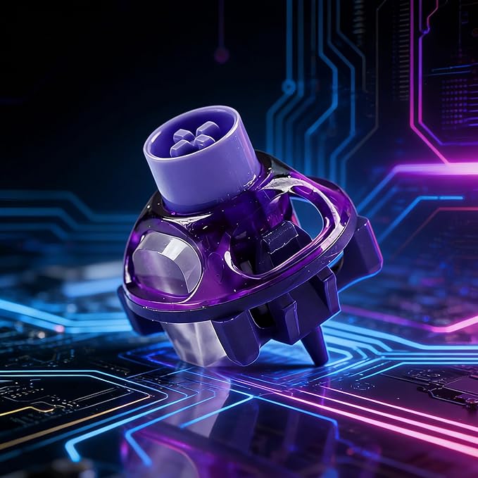 YMDK UFO-Style Hall Effect Magnetic Linear Switch 40gf, Hot Swappable, Deep Clacky Sound, RGB Compatible Keyboard Switch for Custom Mechanical Keyboards
