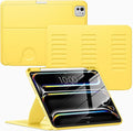 VIKESI Case for iPad Pro 11 inch (M5/M4) 2025/2024,Multiple Angles Stand Cover,Soft Back,Pencil Holder,and Auto Sleep/Wake,Yellow