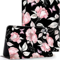 Lokigo Case for iPad 10th Generation 10.9 Inch 2022, Gray iPad (A16) 11th Generation 11 Inch 2025, Heavy Duty Shockproof Hybrid Protective Cover, Pink Flower