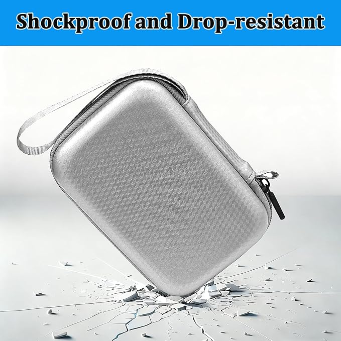 Protective Case for PLAUD NotePin Voice Recorder - Custom Fit Foam Holds All Accessories, Waterproof & Shockproof (Case Only) (Silver)