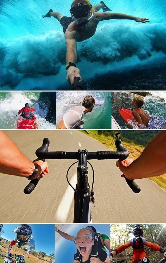 Action Camera Accessories Kit Compatible with Gopro Hero 13 12 11 10 9 8/AKASO EK7000/Brave 4/Brave 7 LE/DJI Osmo Action 5 pro/ODDV/Xilecam, Selfie Stick Suction Cup Mount Floating Handle Grip