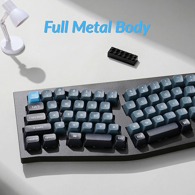 Keychron Q8 Pro QMK/VIA Programmable Wireless Custom Mechanical Keyboard, 65% Alice Layout Bluetooth/Wired, Hot Swappable, Ergonomic, Aluminum, RGB Backlit for Mac Windows Linux-Black