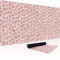 Baziabbo Pink Desk Mat,XXL Extended Large Mouse Pad,Gaming Mousepad with Stitched Edge,Non-Slip Rubber Base Keyboard Desk Pad for Home Office Study Game (C-Pink)