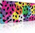 35.4 x 15.7 in, XXL Large Mouse Pad for Desk, Extended Keyboard Mouse Mat for Computer Office, Big Mouse pad with Stitched Edges, Gaming Pc-Leopard Colorful Background
