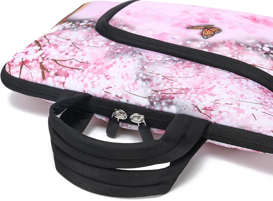 11.6 12 12.5 inch Two Pockets Laptop Sleeve Chromebook Case Ultrabook Case Notebook Tablet Case Neoprene Handle for Men Women