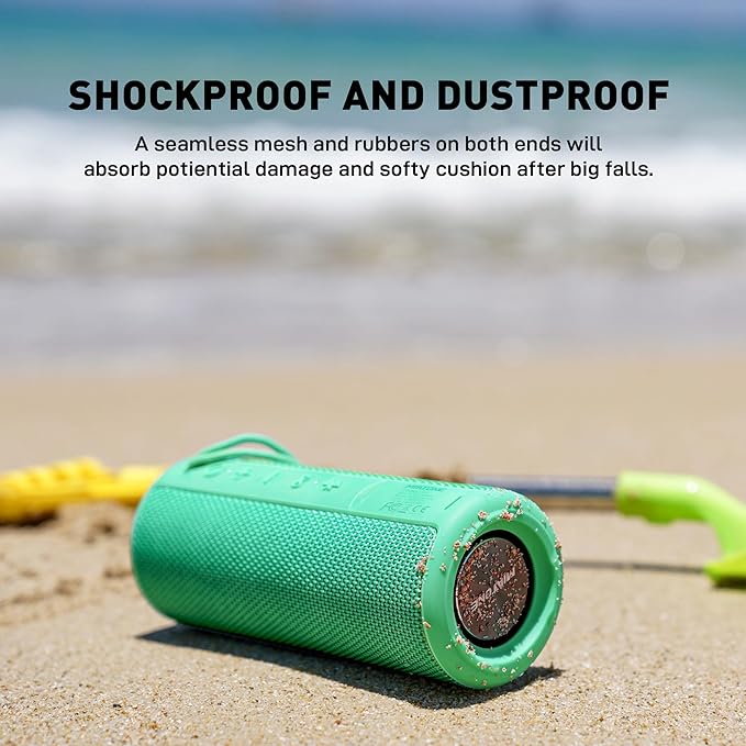 MIATONE Boombox Portable Bluetooth Speaker Gifts for Women Men - Green