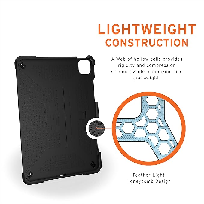 UAG Designed for iPad Pro 11" (4th Gen 2022, 3rd Gen 2021) Case Metropolis Rugged Heavy Duty Protective Cover Multi-Angle Viewing Folio Stand with Pencil Holder, Black by URBAN ARMOR GEAR