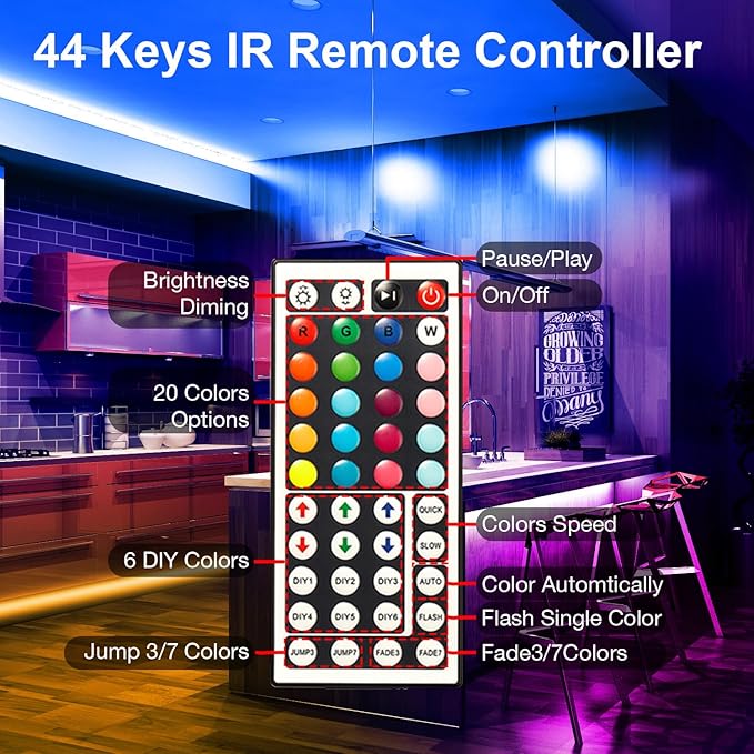 DAYBETTER Led Strip Lights 400 ft (4 Rolls of 100 ft) Smart Led Light Strips with Remote and App Control, RGB Music Sync Color Changing Led Lights for Bedroom, Kitchen, Party, Home Decor
