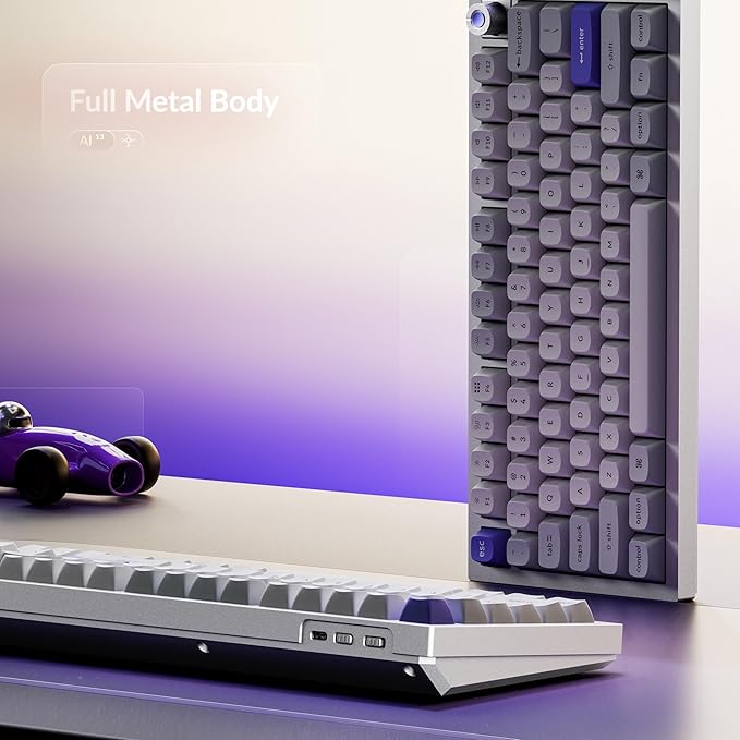 Keychron Q6 HE Wired Hall Effect Keyboard, Rapid Trigger Magnetic Switch Keyboard Hot Swappable, 8000 Hz Polling Rate Full-Size Layout Aluminum, Custom RGB for Mac Windows Linux - White