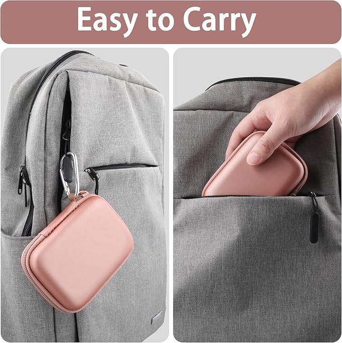 Hard Carrying Travel Case for PLAUD Note/Note Pro AI Voice Recorder,Compatible with Digital Recorder and Magnetic Protective Case(Rose Gold)