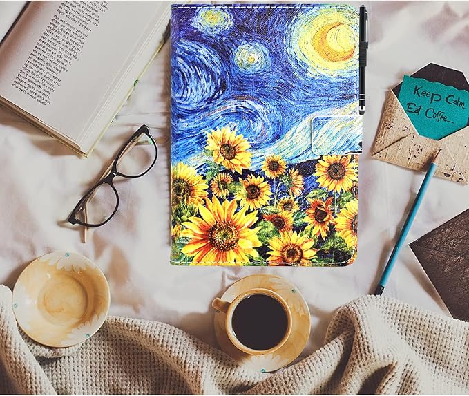 for iPad 9.7 inch Case iPad 6th/5th Generation Case 2018 2017, PU Leather Folio Stand Cute Protective Cover for iPad 9.7 inch/Pro 9.7/Air 2/Air 1, Auto Sleep/Wake, Starry Night