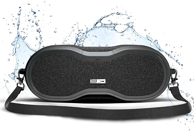 Altec Lansing - BoomJacket Wireless Bluetooth Speaker, Magnetic Waterproof Speaker, IPX7 Outdoor Speaker with 24H Playtime, Portable Speaker with Carabiner, Mountable, Quick Charge