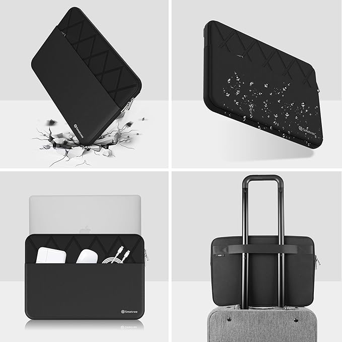 Smatree Laptop Sleeve for 16.2 inch MacBook Pro M4 2024/M3 2023 A2991 A2780/2021 A2485, 16 inch MacBook Pro 2019 A2141, 15.4 inch MacBookPro 2015-2012 A1398, Laptop Case with Pocket (E619)